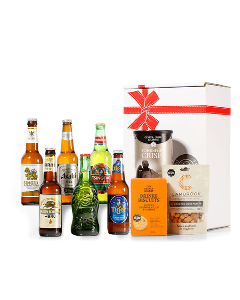 Luxury Asian Beer Gift Hamper Selection Box with snacks